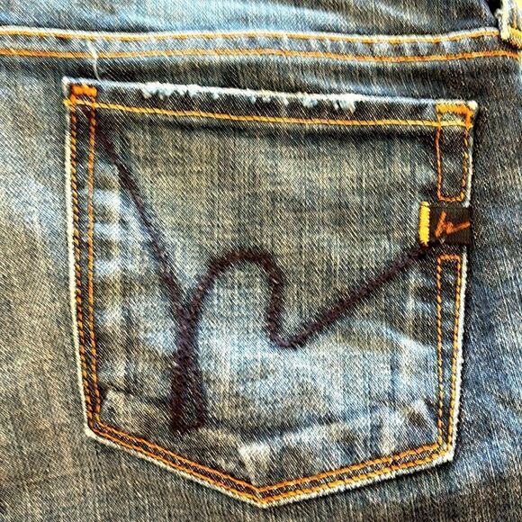 Citizens of humanity, low waist cropped jeans, Kelly# 063 stretch dark blue 29 - Picture 3 of 16